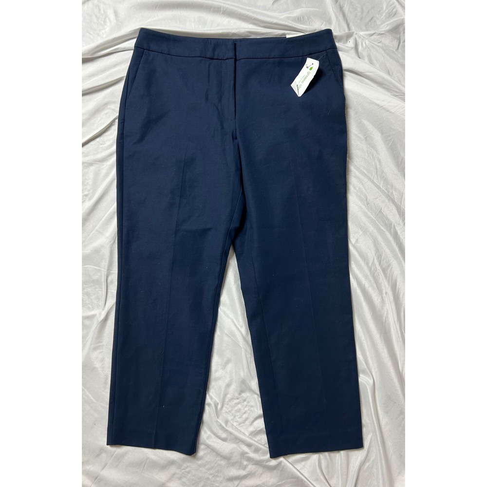 NWT Ann Taylor Factory Curvy Ankle Pants Navy Blue Dress Trousers Size 12